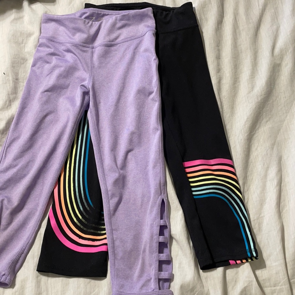 2 pairs girls legging capris